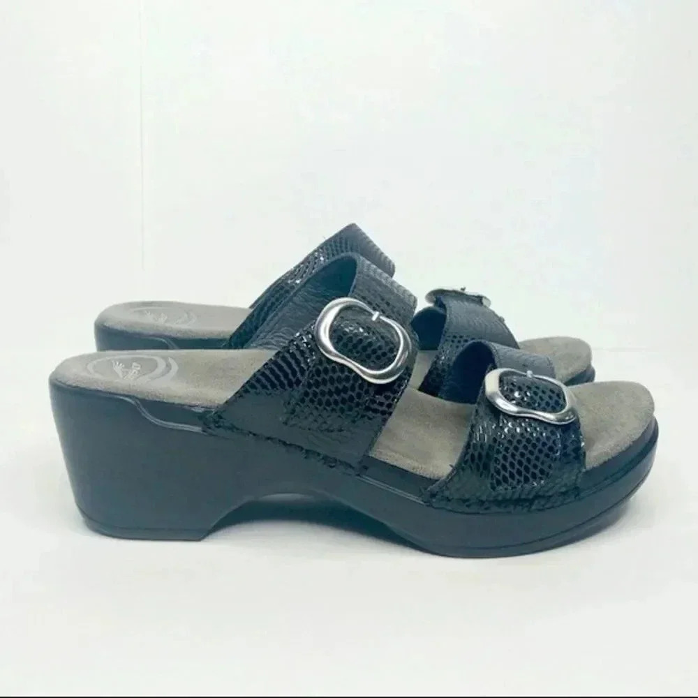Dansko Sophie Black Moray Sandals
